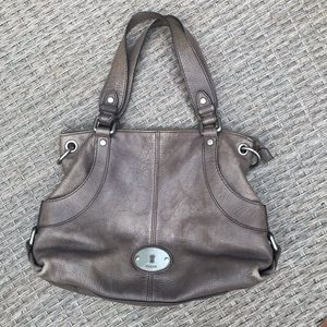 Fossil Distressed Leather Shoulder Bag